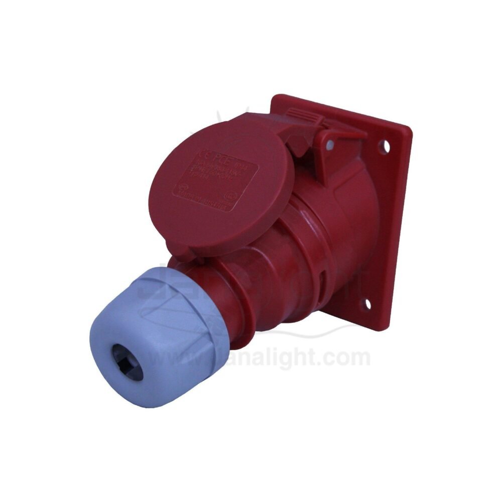 بريزة صاروخ 16 امبير 4 بول داخل Inside Installation 4P 16A Industrial Connector Plug